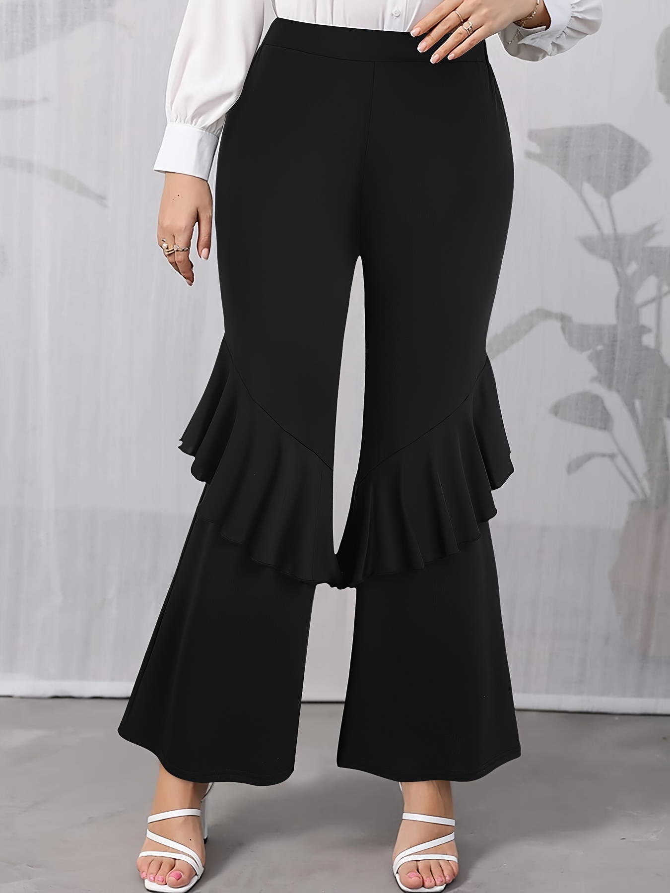 Shinestar Split Flare Pant - Women's Pants in Black