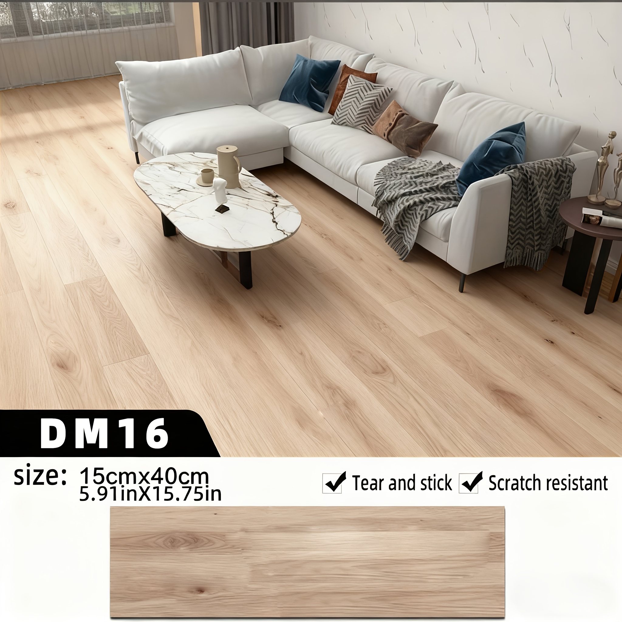 TEMU Adesivi per Autoadesivi Impermeabili Legno Retr簷 20/40pz - Facili da Staccare e Applicare, Pavimentazione in PVC Resistente all'Usura per