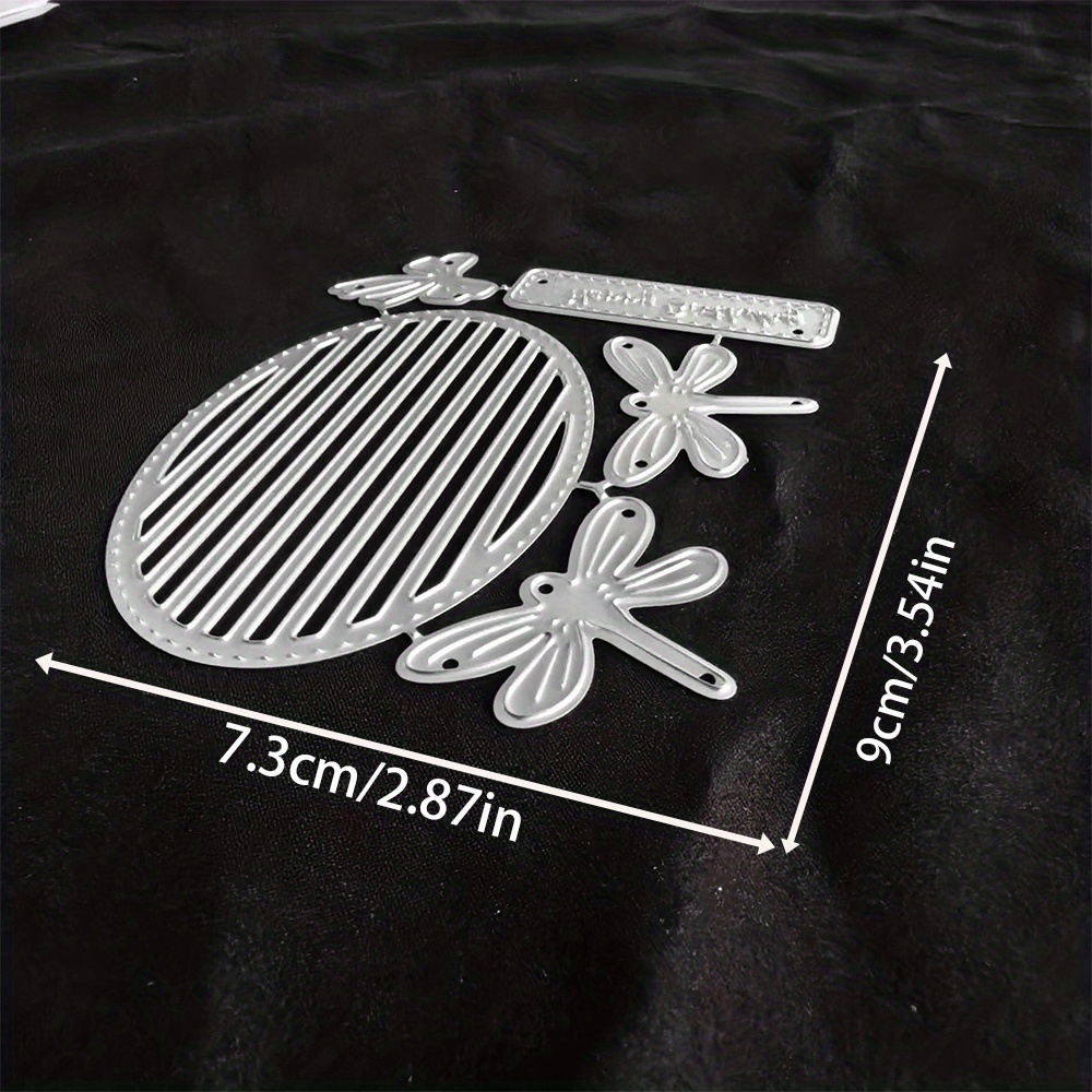 TEMU 1pc Circle And Dragonfly Metal Cutting Mold, Suitable For Photo Album Production, Handicrafts, Relief Templates, Handmade Cards, And Gift Card