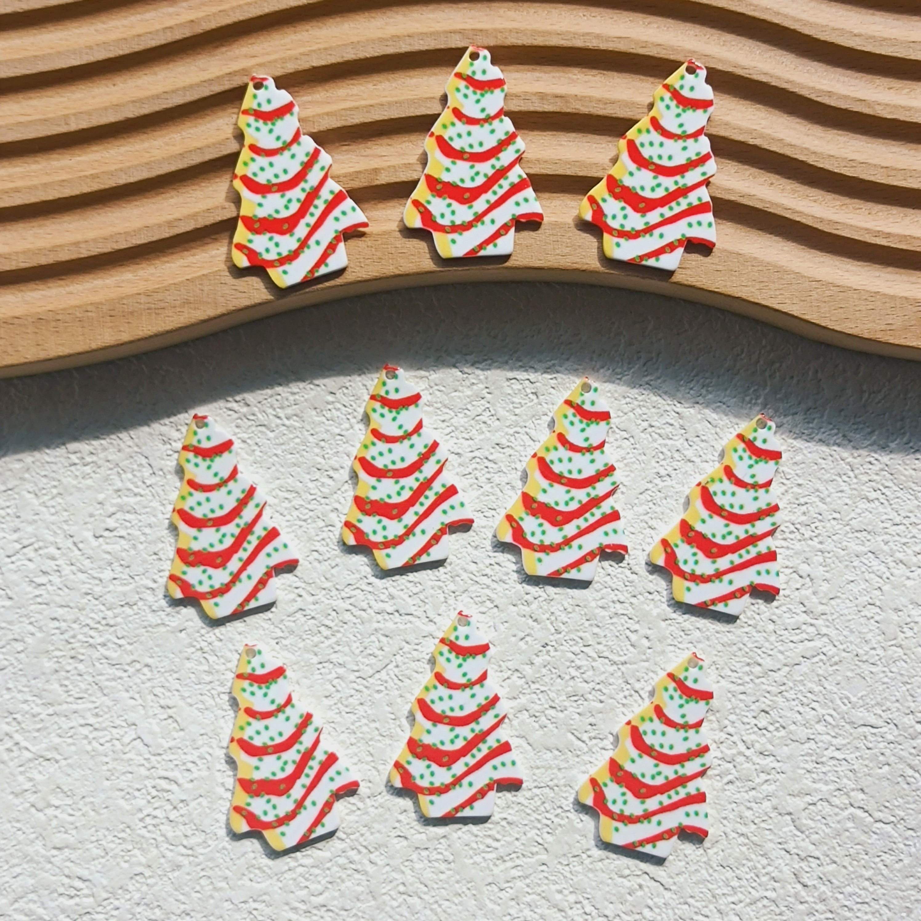 

10pcs Christmas Tree For - Pendants, , Keychains & Accessories For Decorations, For Christmas