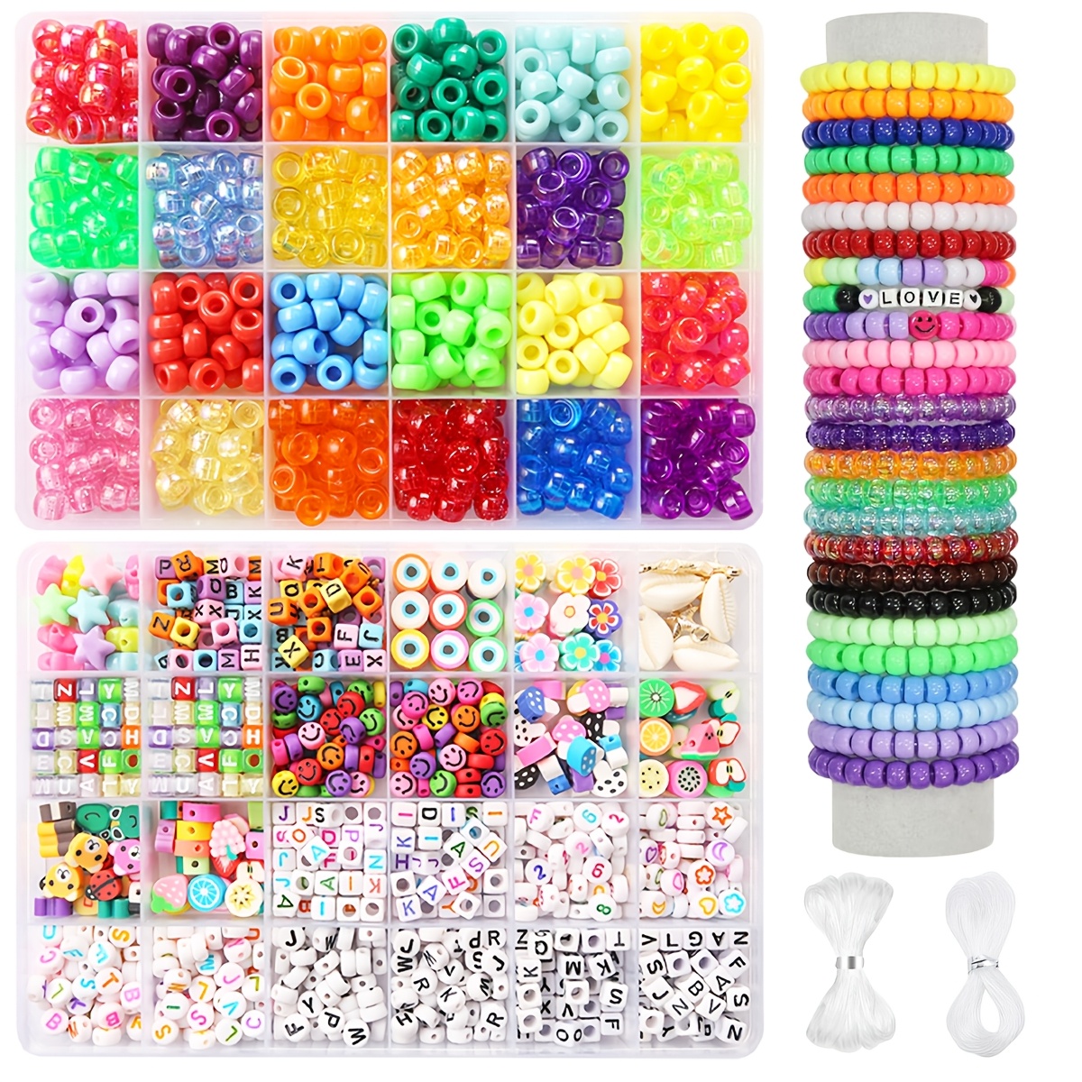 

Beading Kit - 24 Pony 480pcs, 580pcs, For Necklace Jewelry , Bracelet Kits, , Bracelet , Handicrafts Plastic