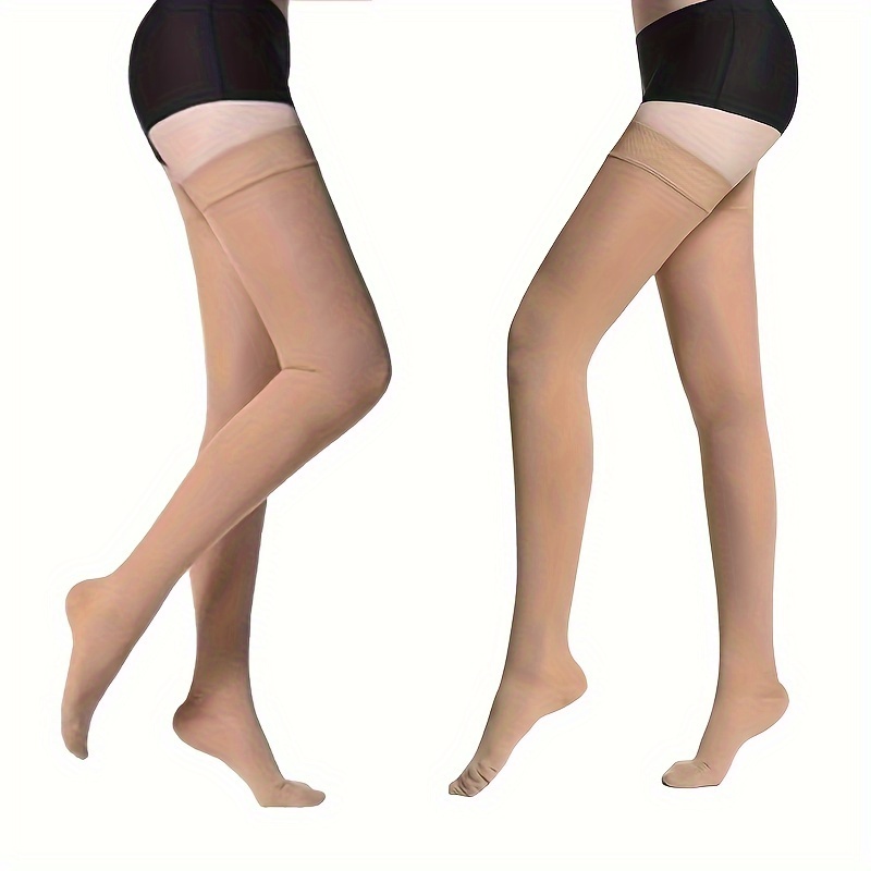 200d nylon blend   calf compression socks with anti slip dot grip elastic opening   light beige solid color for outdoor sports casual wear 0
