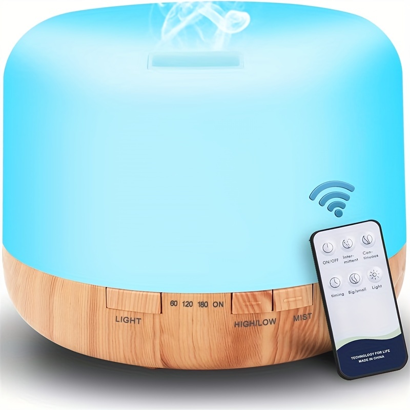 TEMU Home Fragrance Lamps, 550ml Diffuser With Remote Control Waterless Automatic Shut Off Essential Oil Diffusers With Timing Mode Adjustable Oil Diffuser For Home