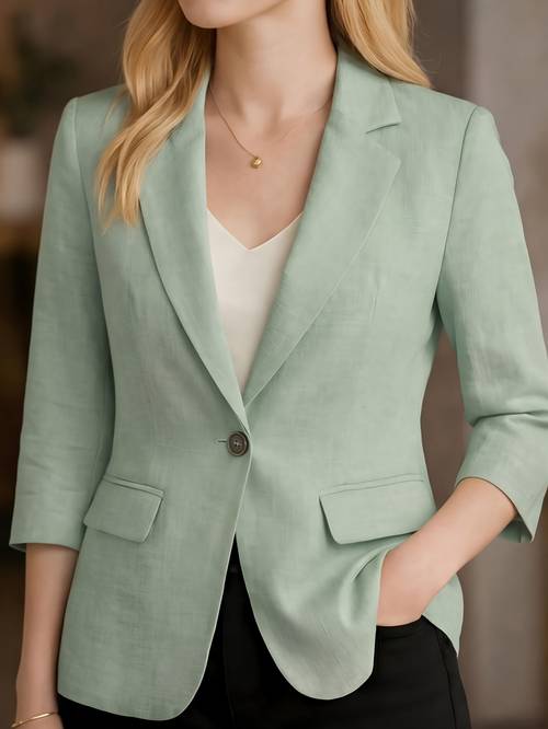 spring summer 2026 womens easy lightweight breathable 3 4 sleeve design commuter versatile lined