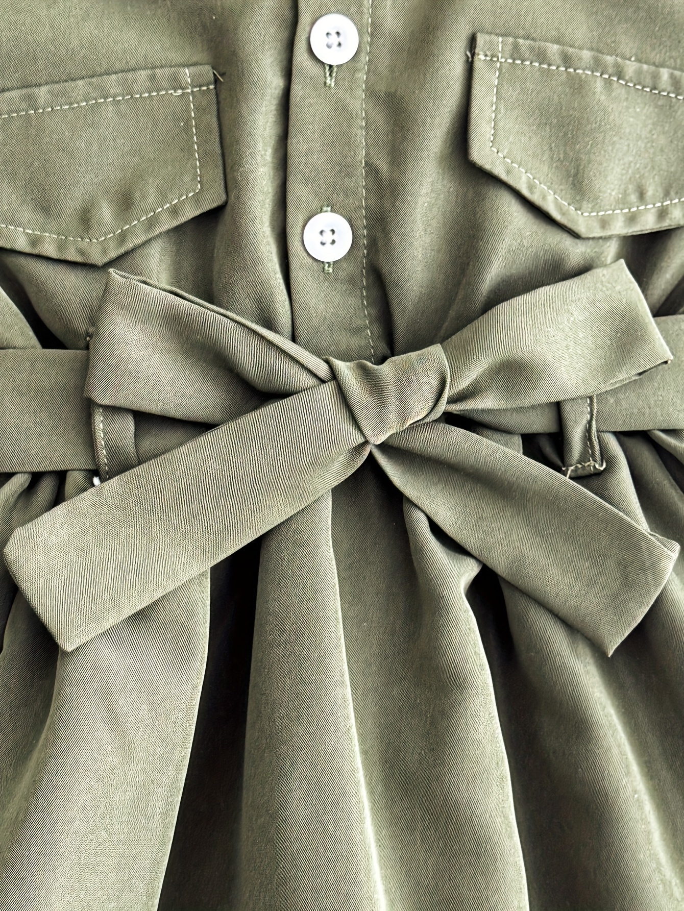 spring summer autumn casual army green lapel shirt ruffle - Temu Oman