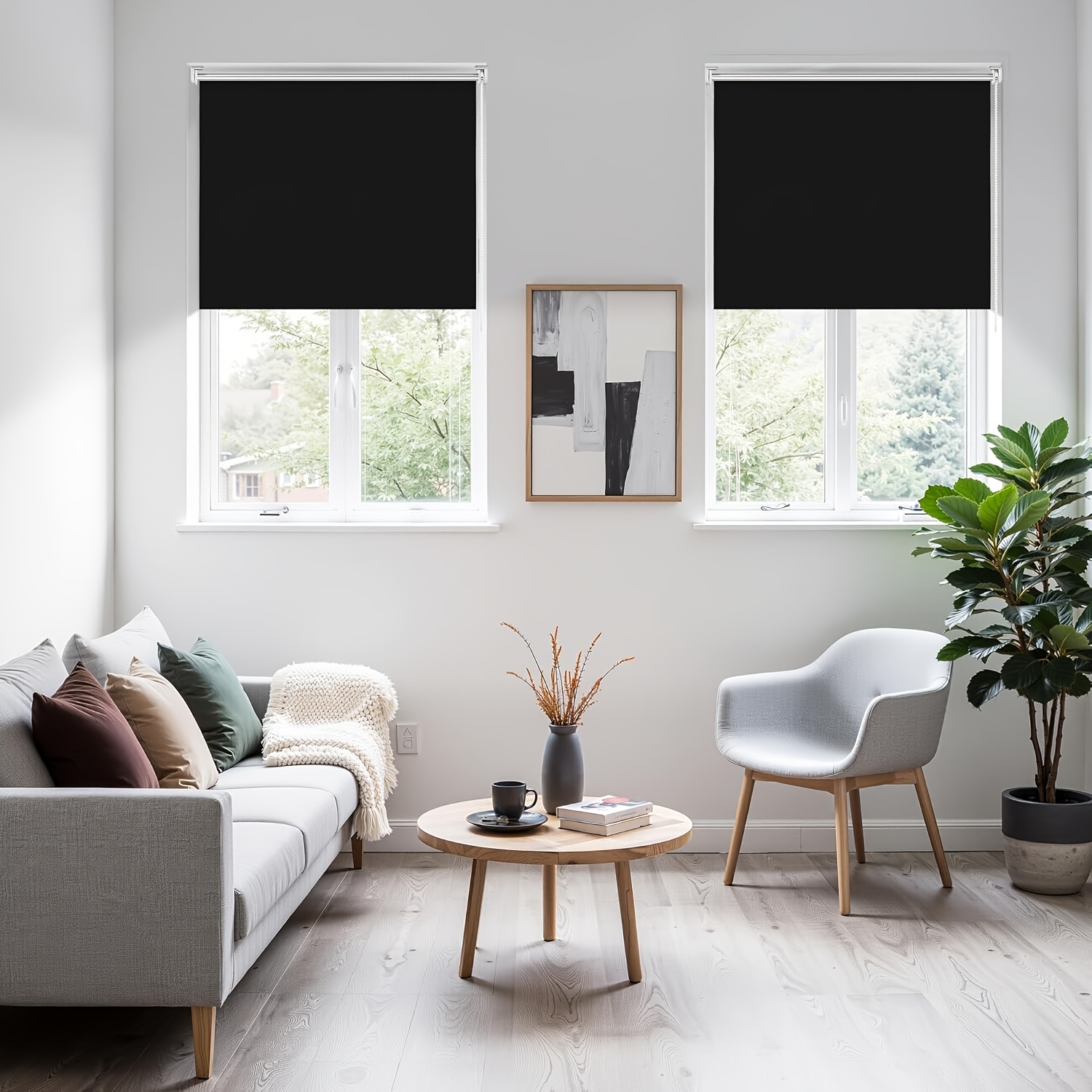 TEMU 1-panel Thermal Insulating Blackout Roller Blind Suitable For - Corded Cord System With Corded Operation, Cord System Included, -on/klemmfix