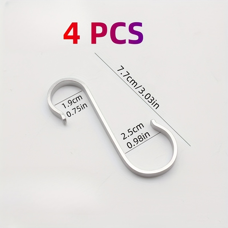 E-shop 4er/7er/11er Set Edelstahl Haken S Flachhaken Clip Anti-Rutsch-Haken Küchen- und Badezimmer-Trockenhaken Kleideraufbewahrungshaken, Praktische
