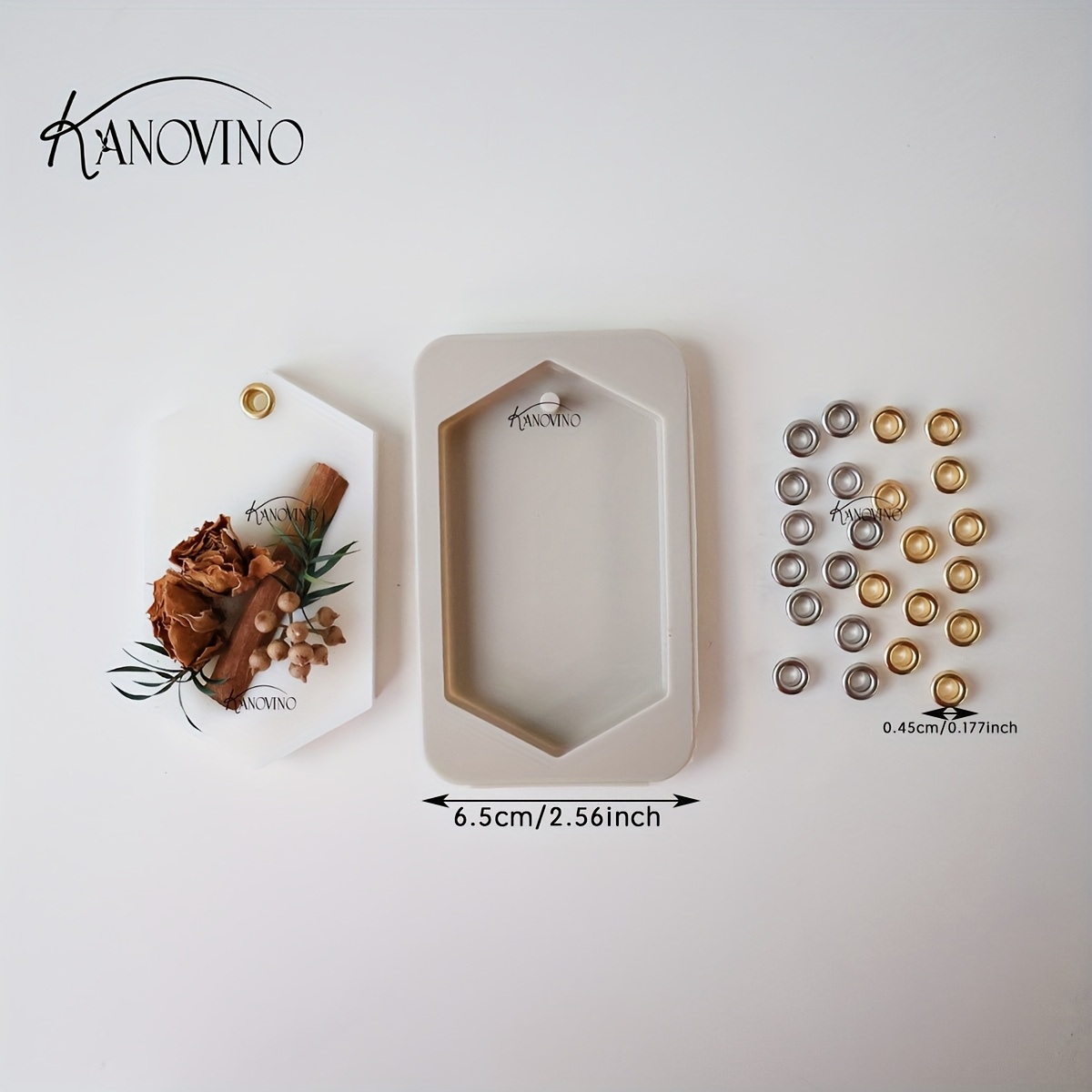 TEMU Ensemble de moules en silicone à cire de soja, 25pcs/26pcs, comprenant des moules en silicone et des boucles en métal. Les moules peuvent