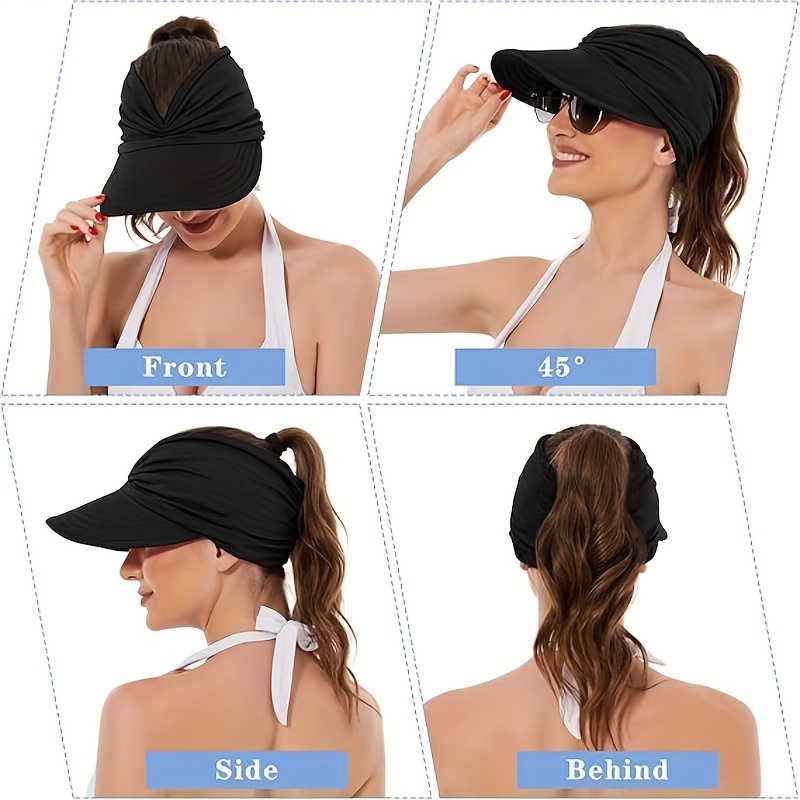 no121 1pc womens lightweight breathable beach sun hat   foldable wide brim hat for spring summer autumn winter   seaside vacations travel and outdoor activities 9