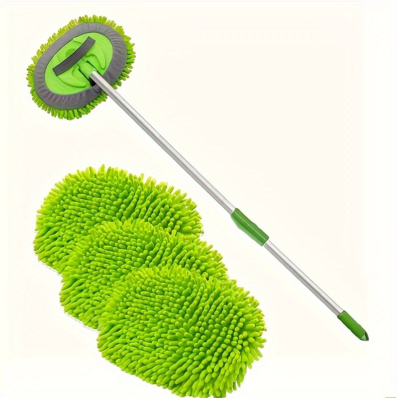 

1set, 2-in-1 Chenille Microfiber Car Mop Gloves, Replaceable Cloth , Long Car Cleaning Remover, No Damage, No Scraping Cleaning , , Cleaning Supplies