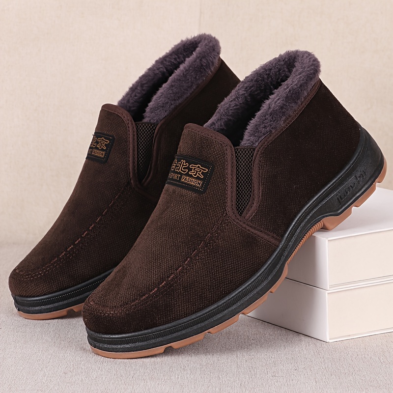 botas de nieve de invierno para hombres tobillo de deslizamiento