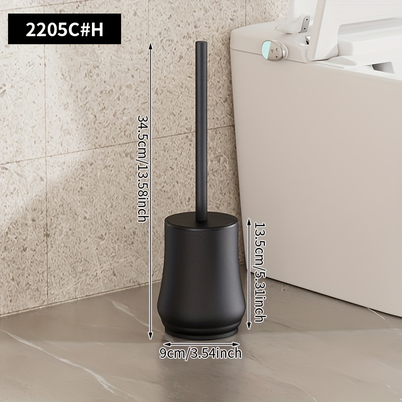 E-shop Toilettenbürsten-Set fürs Badezimmer, Langstiel-Toilettenschrubber mit Boden-/Wandmontageoption, Eckreinigungs-Werkzeug für Zuhause,