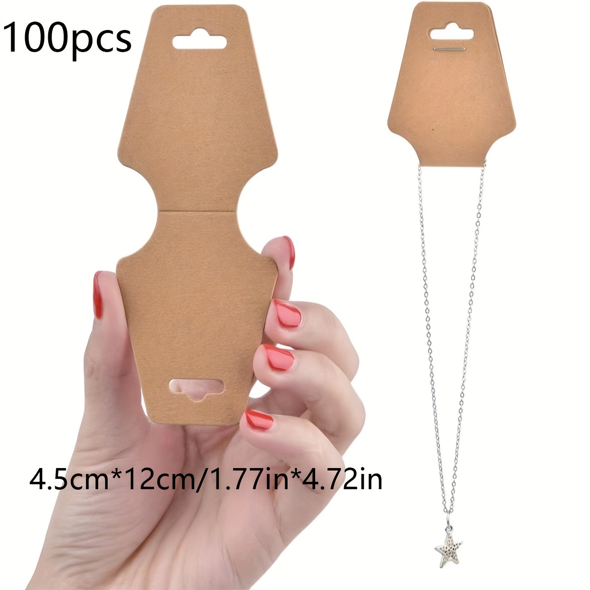 Lot De 100 Cartes à Bijoux Blanches En Papier Résistant Pour