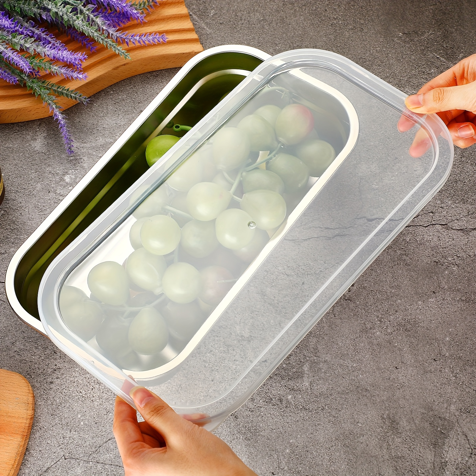 8pcs stainless steel food storage containers with lids 1 3 size hotel pans steam table pan metal meal food containers for restaurant stackable kitchen freezer buffet 2 5 inch deep Product details 4