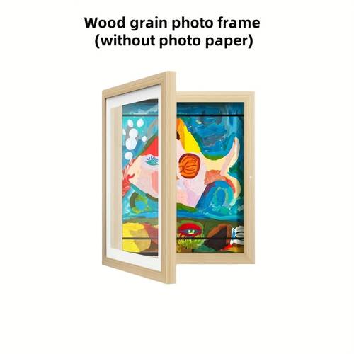 artistic painting frame with removable paper for kids artwork multi color open front photo storage box suitable for wall hanging holds 50 craft projects and paintings