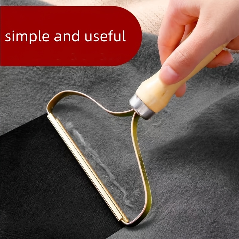 Manual Wool Coat Hairball Remover - Non-Electric, Plastic Handle Lint Trimmer for Clothing