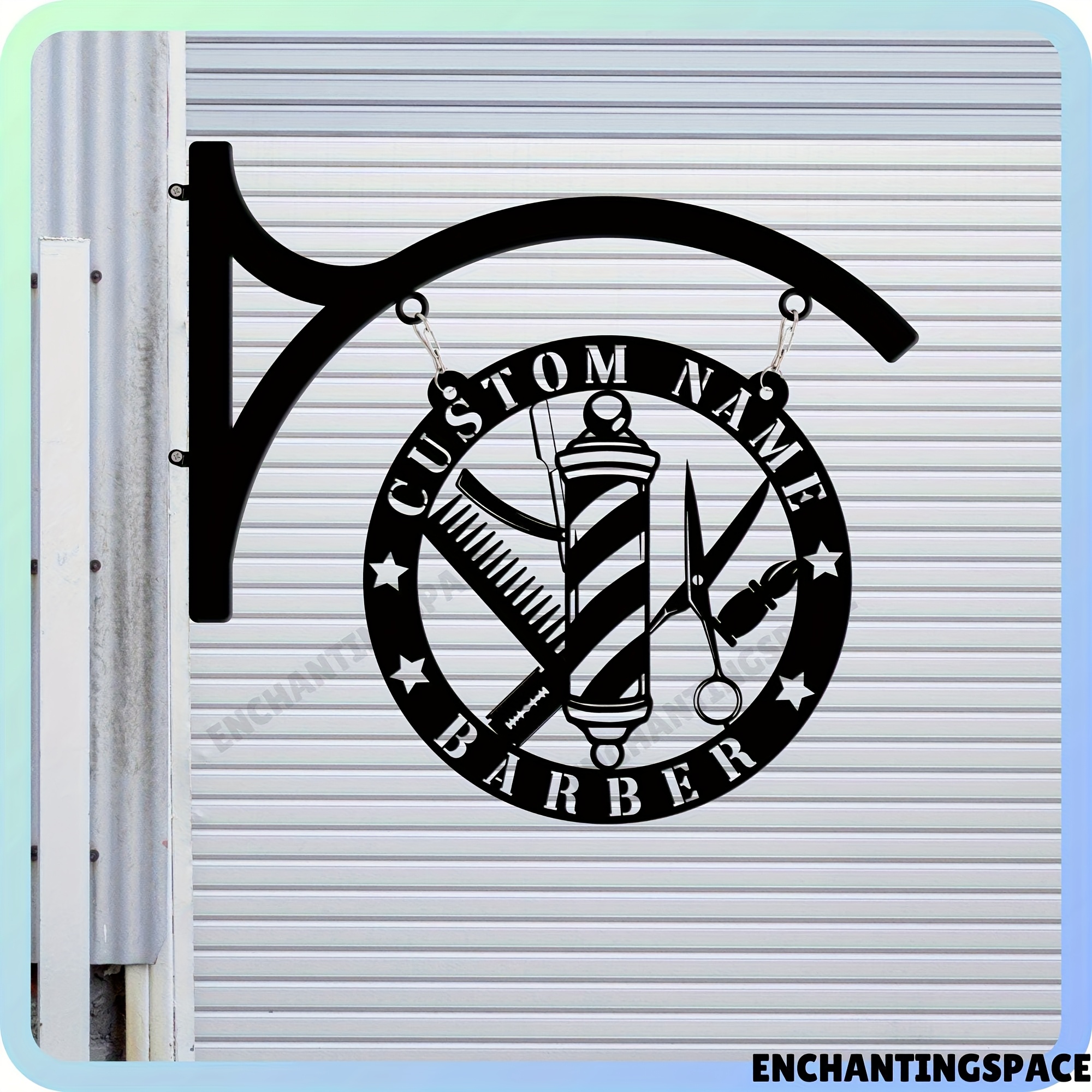 customizable metal barber shop sign personalized name - Temu