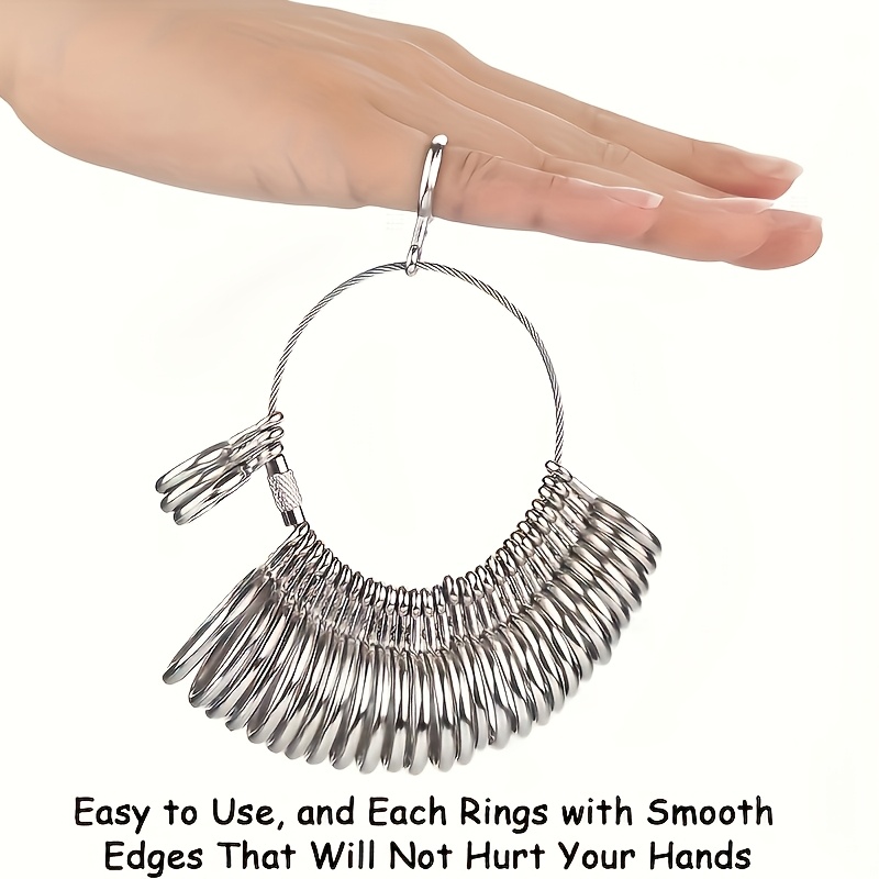 TEMU Dytimeemshop 1 Set Alloy Ring Sizer 0-13 Us Size Measuring Tool, Round Ring Size Selector, Suitable For