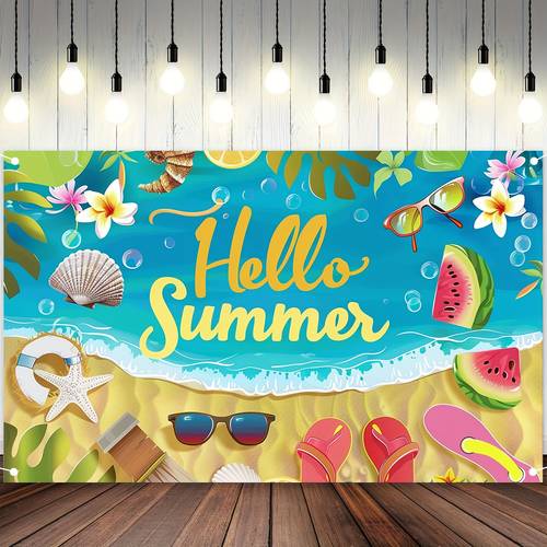 1pc, Summer Banner, Summer Backdrop Cloth, Party Atmosphere Decoration, Summer Banner Decoration, Summer Party Banner Decoration (71x43inch)