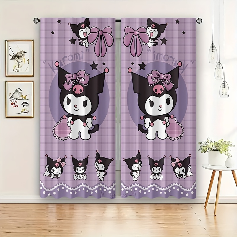 TEMU 2pcs Cute Cartoon Blackout Curtains - Sun-blocking Curtains, Suitable For Decorating Bedrooms, Offices, Kitchens, And Living Rooms.