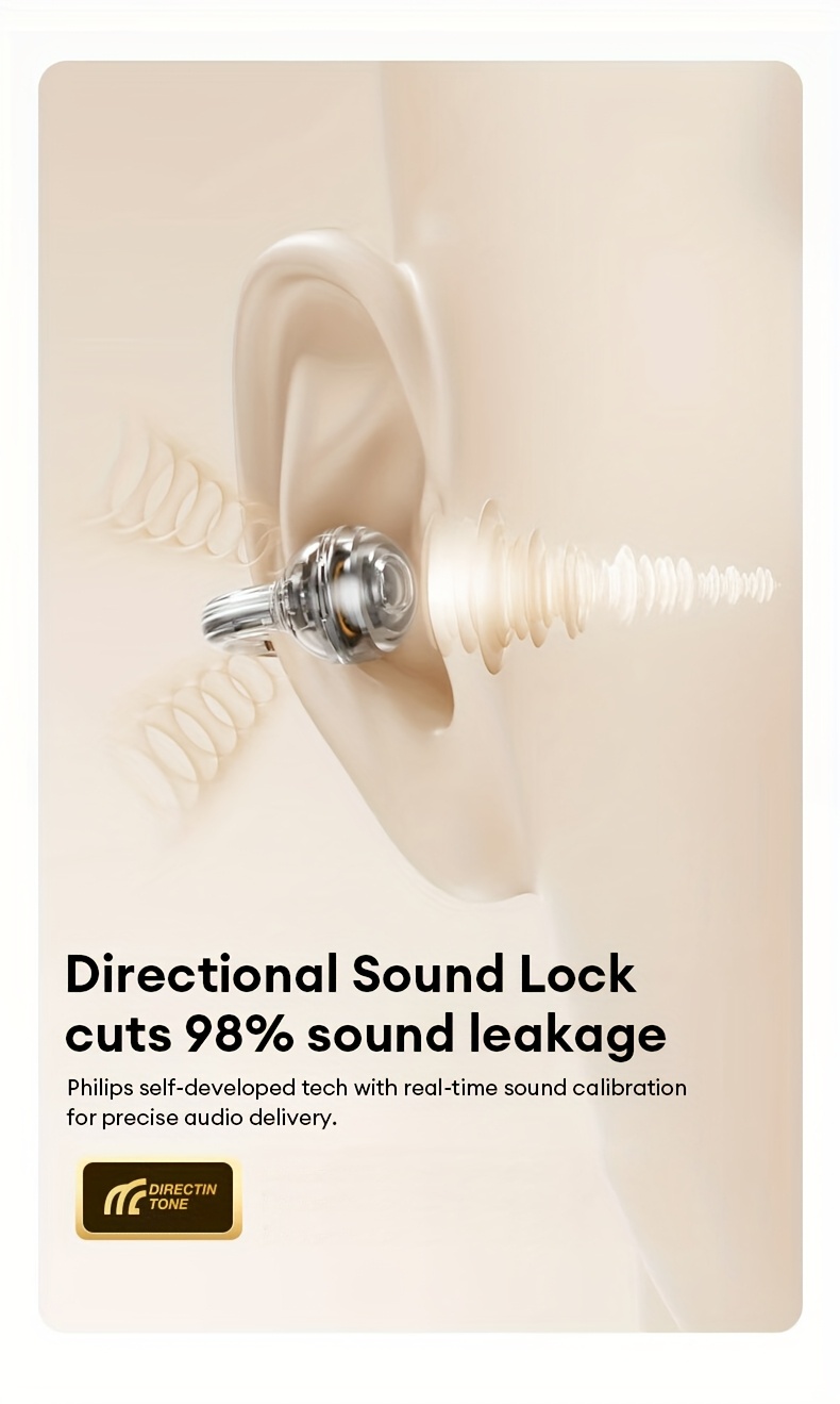 Philips TAT3469 360° Hi - Fi Sound & Adaptive Fit for Audiophiles in Daily Commute and Workout 2025 Trending Ear - clip Wireless Headphones