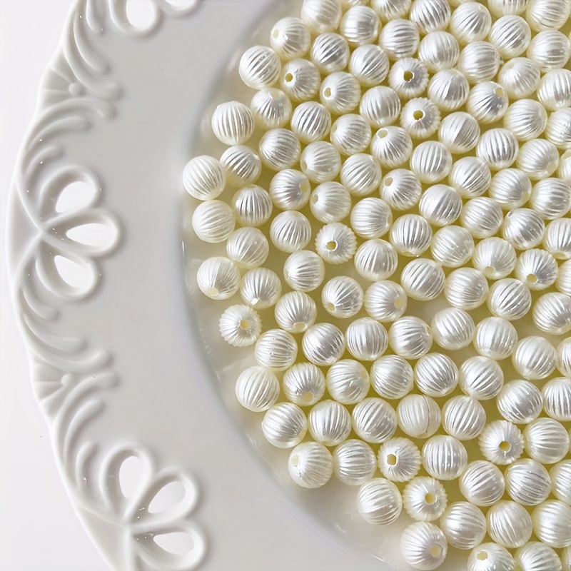 

100pcs 8mm - Creamy -shaped For Making