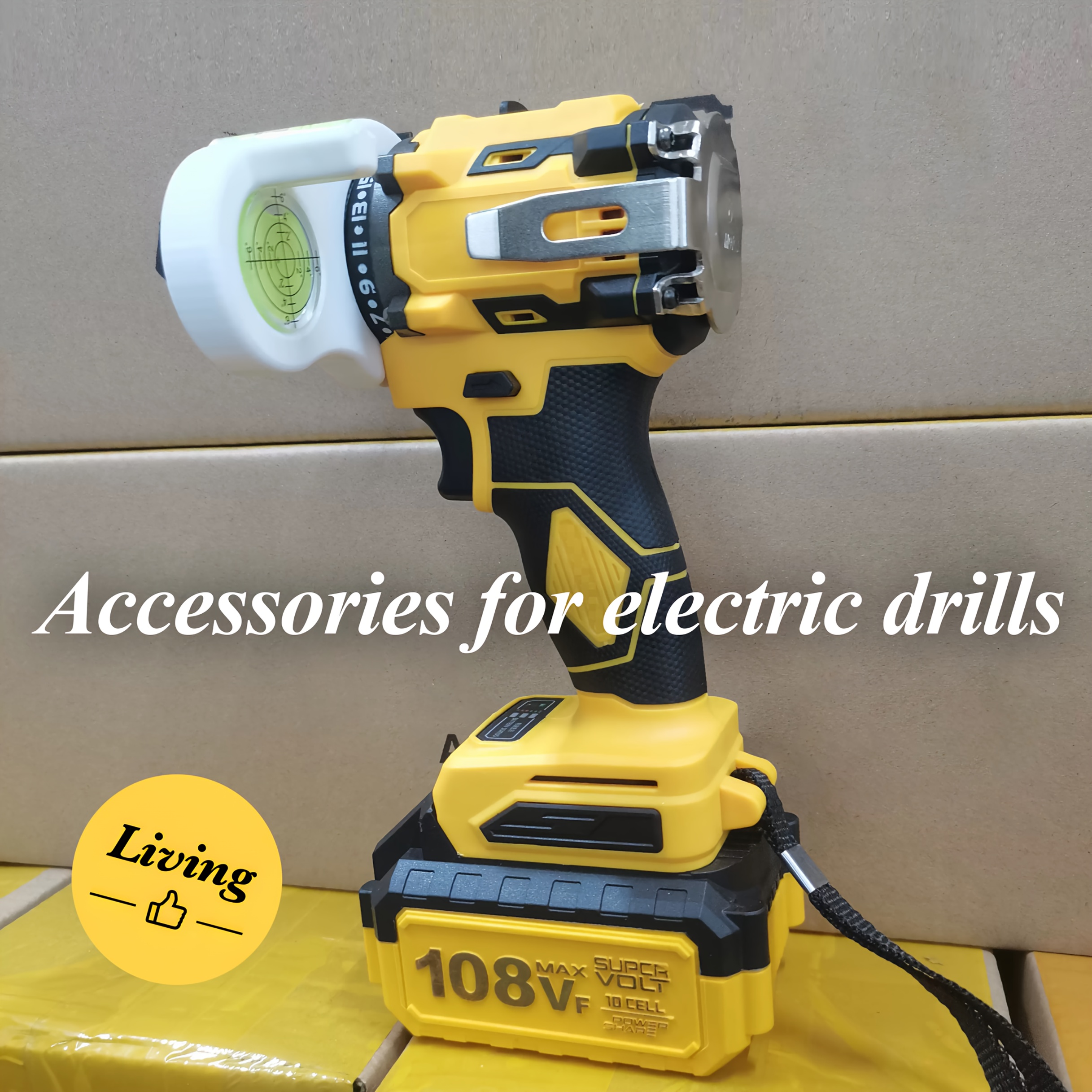 creative handheld cordless drill angle gauge battery free Temu