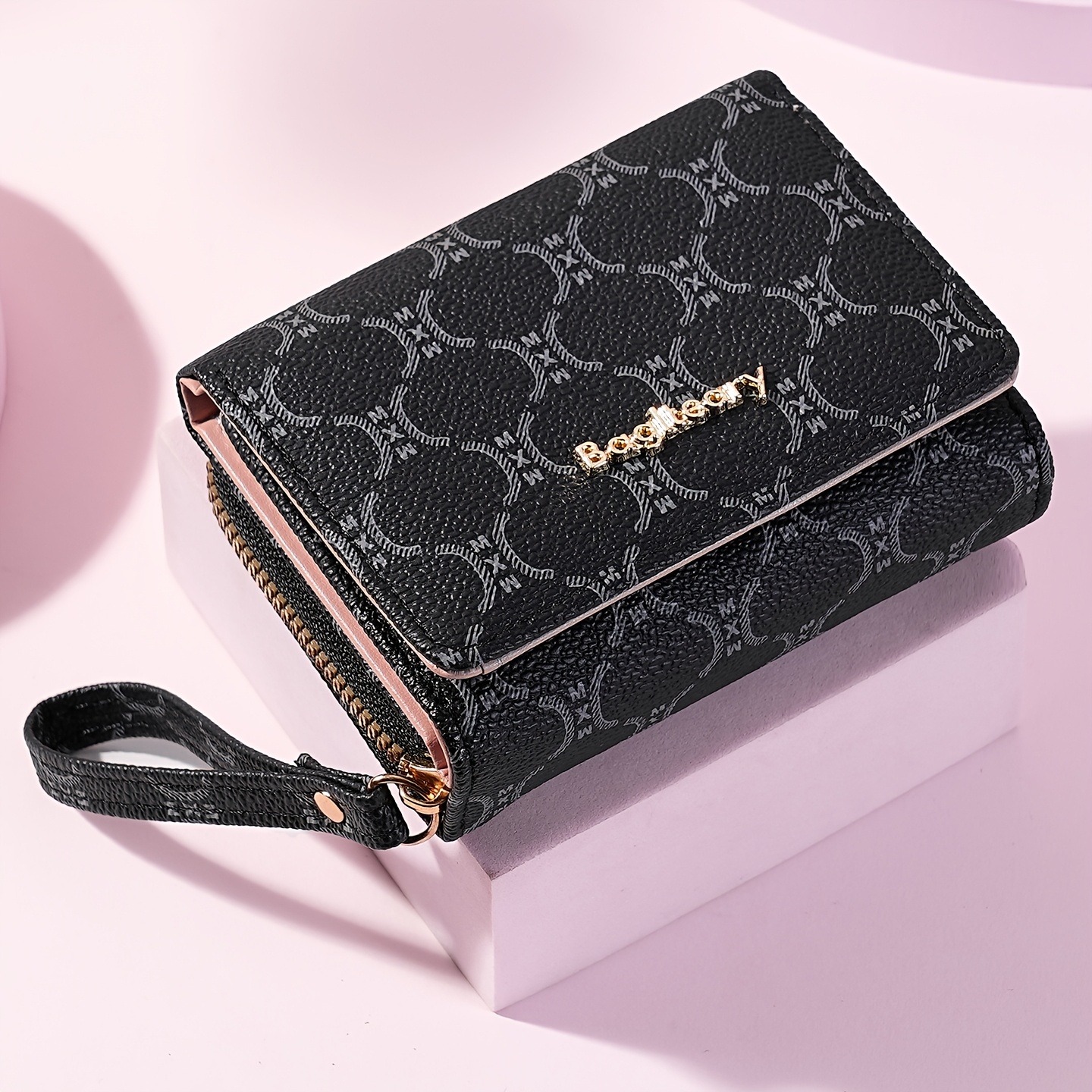 TEMU High-end New Short Women's Wallet Multi-functional Random Letter Pattern Small Handbag Retro Color Korean Japanese Multi-card Slot Hand- Wallet