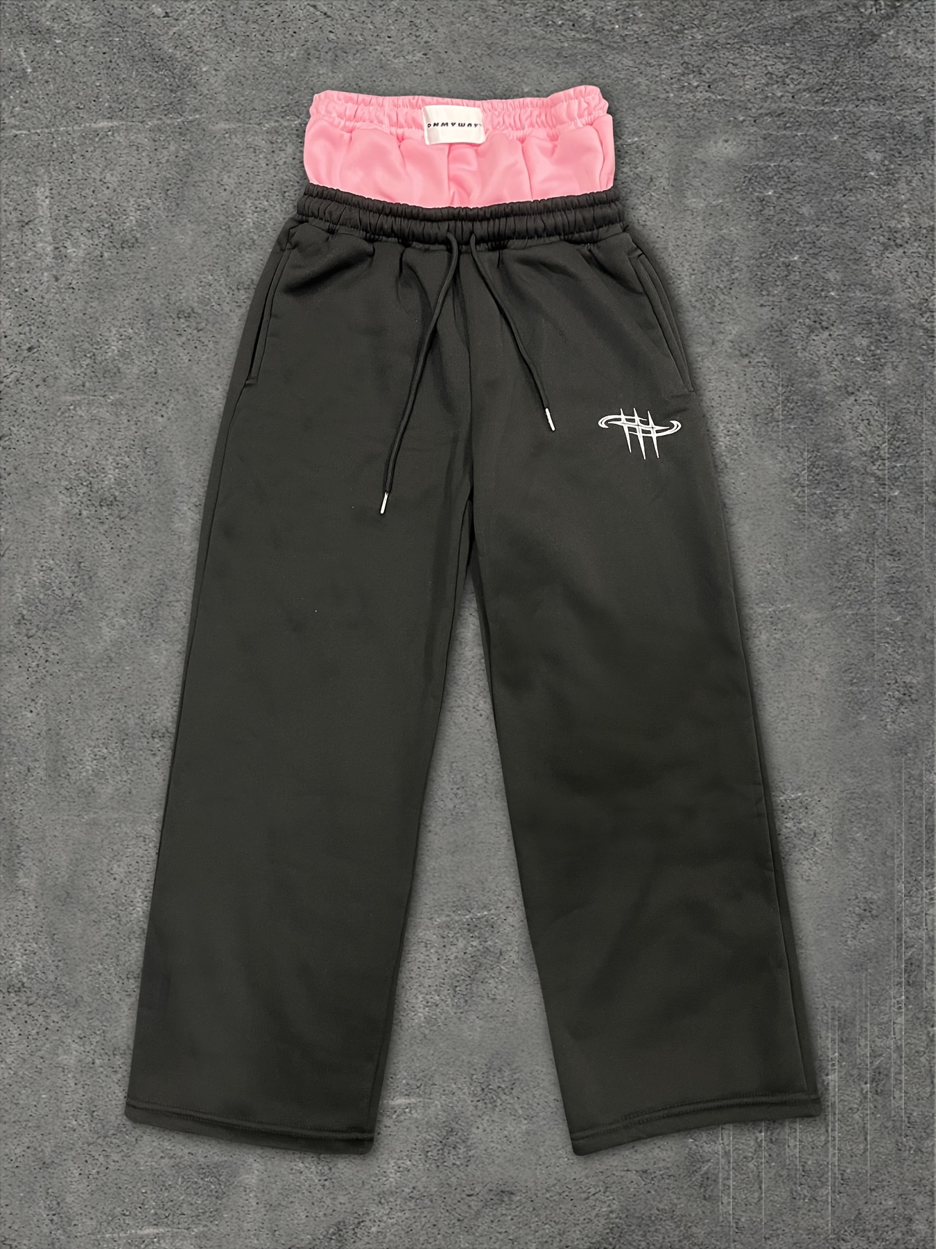 y2k unisex casual straight leg sweatpants embroidered Temu