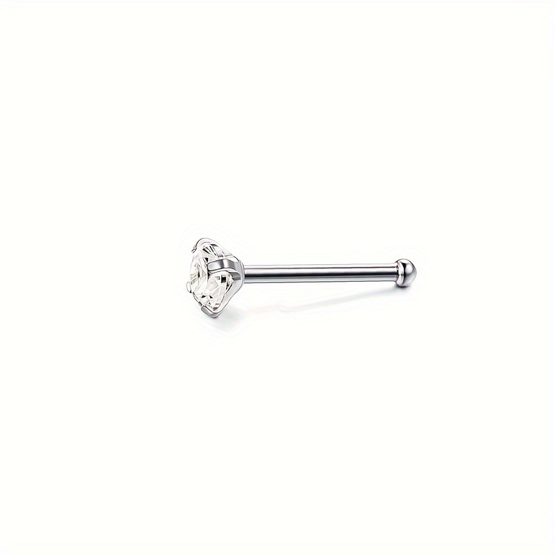 Hypoallergenic Nose Stud with Cubic Zirconia