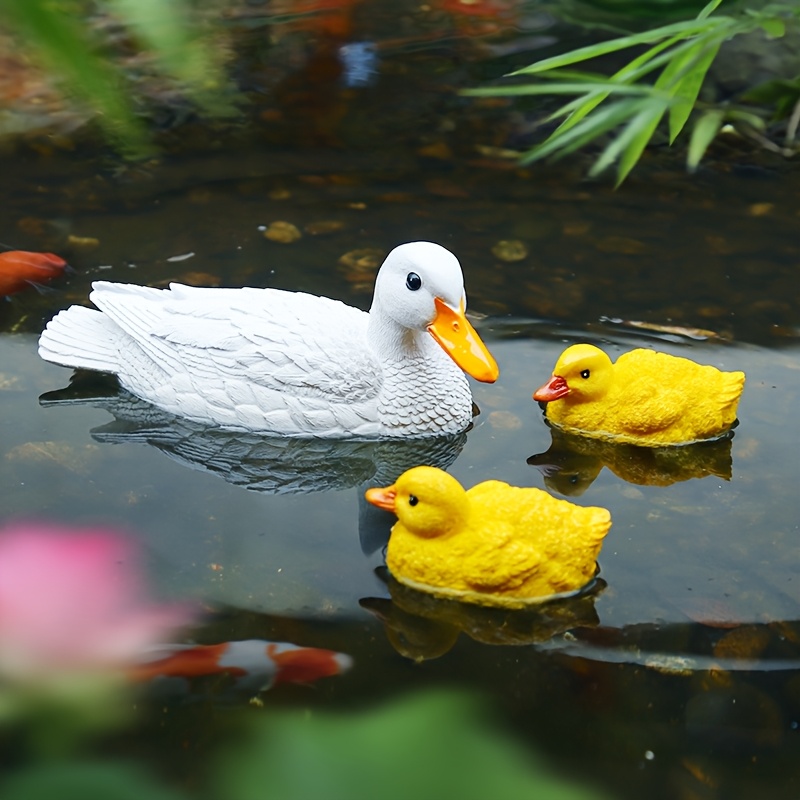 Statue Canard Mandarin Flottant Résine Déco Jardin Étang - Jardin