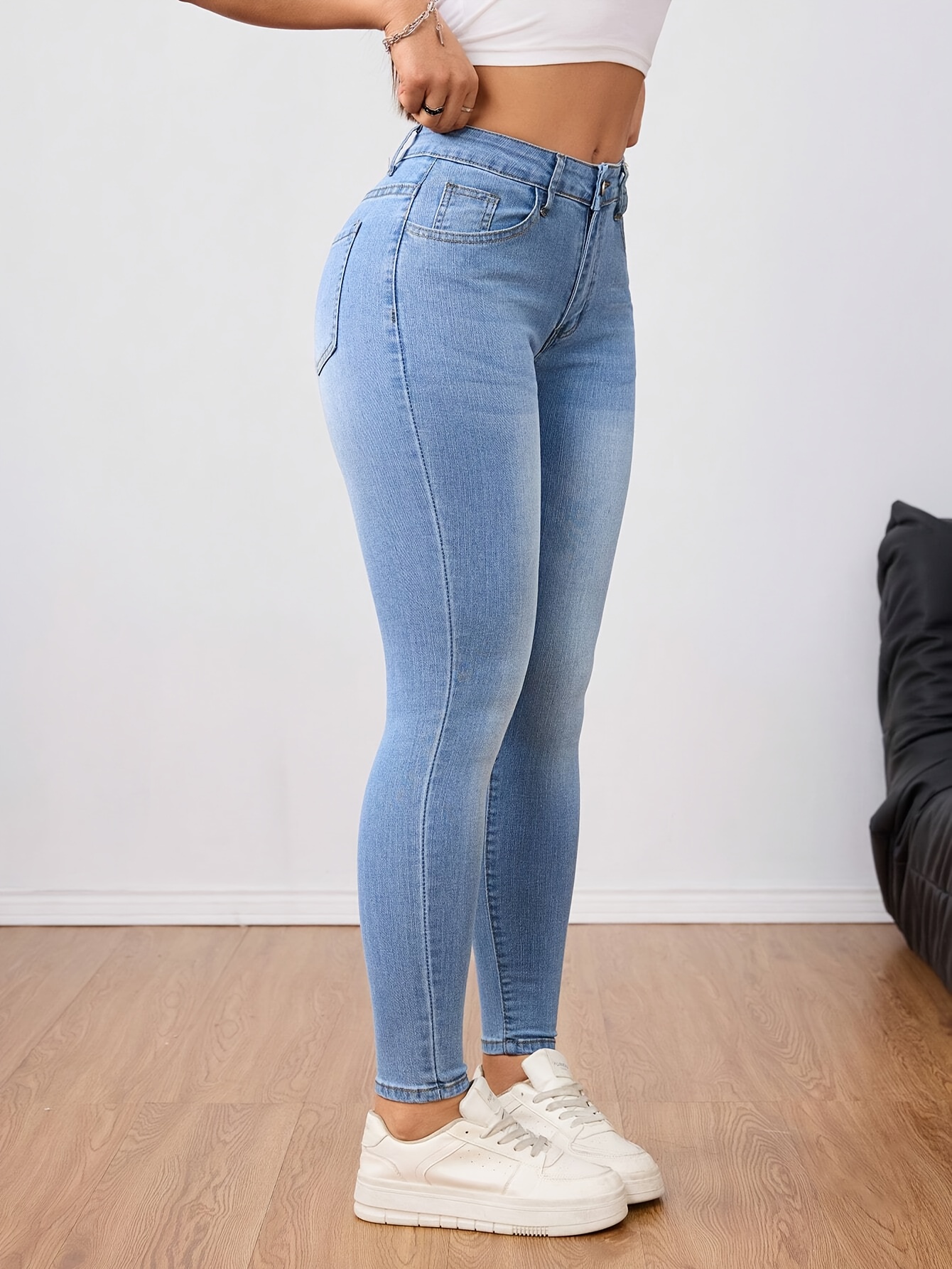 Blue Fashionable Elegant Casual Denim Jeans