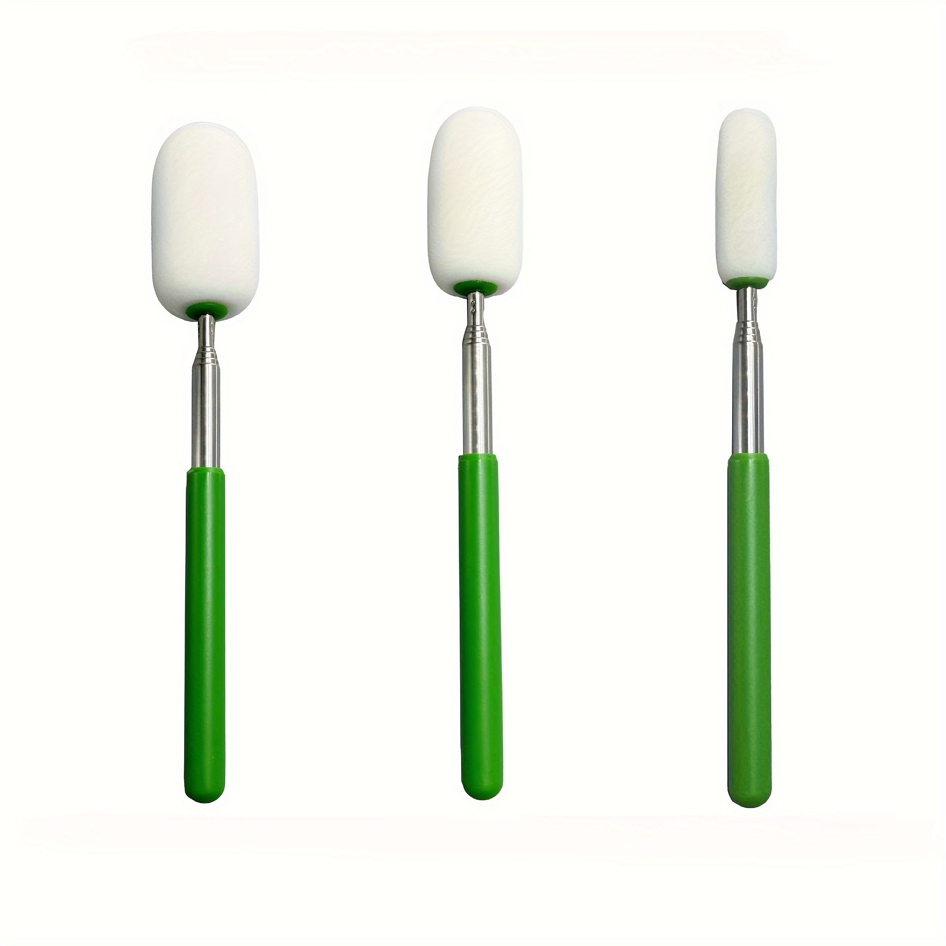 

3pcs Adjustable Pottery Sponge Sticks - 27" Extendable, Ideal For Tall & Narrow Pots, Crafting Tools