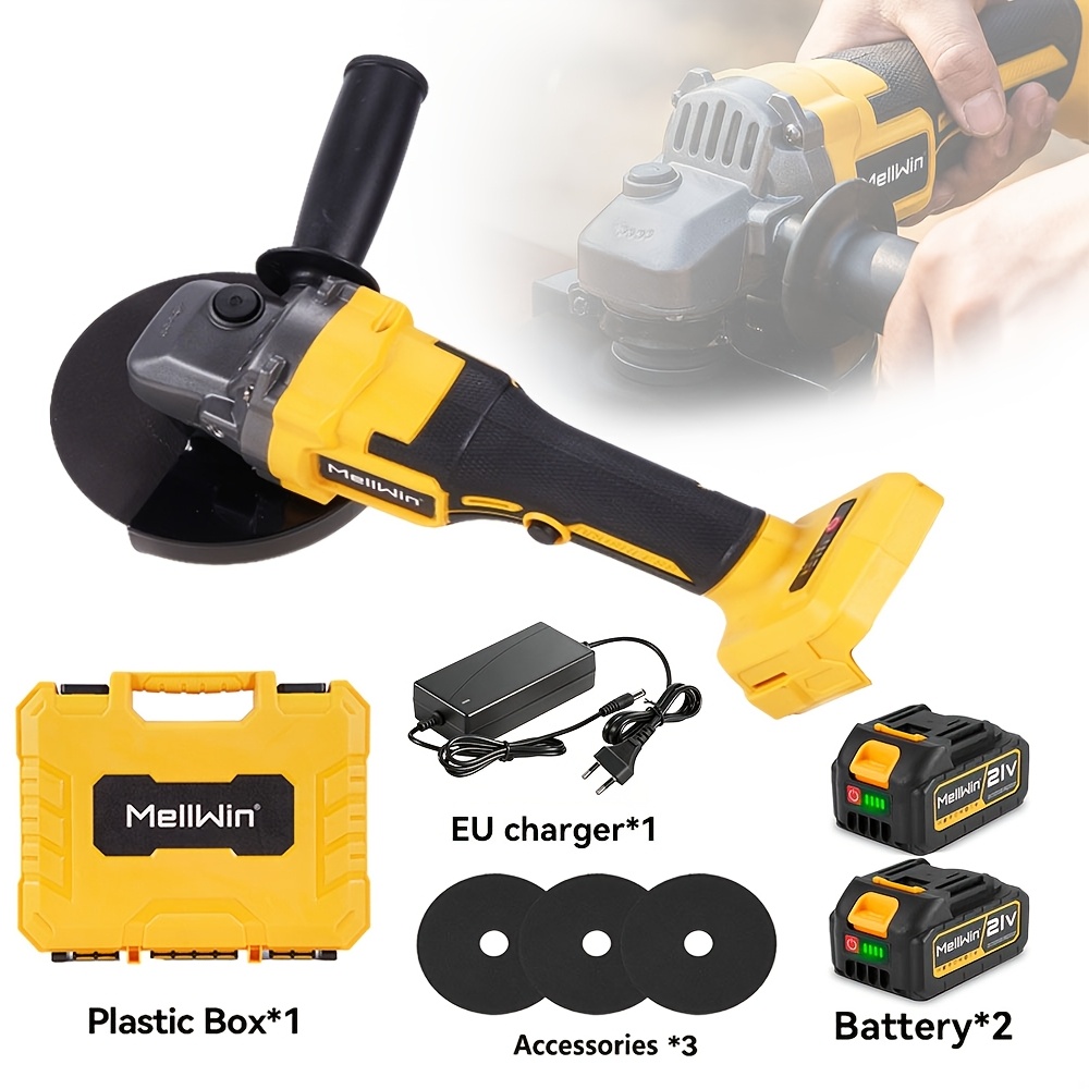 Brushless Angle Grinder With 3-speed Settings, Multi-functional Power Tool For Stone/wood Grinding, Polishing & Rust Removal, Suitable For Industrial Applications