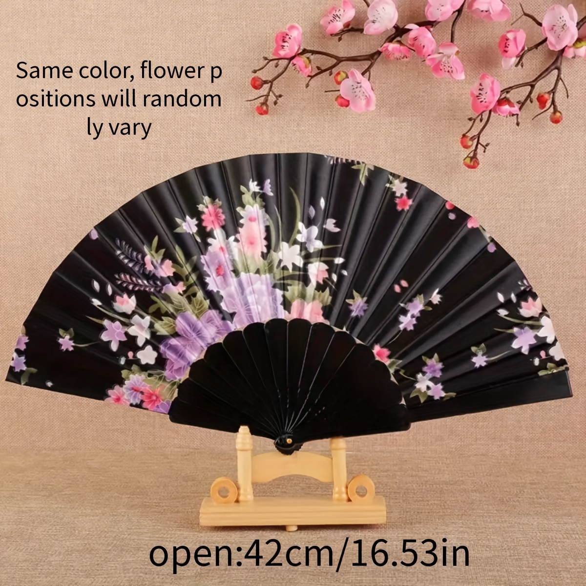 8pcs vintage floral handheld folding fans assorted colors Temu