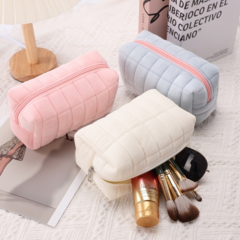 

Stitched Cosmetic Bag Super Soft -friendly Octagonal Pillow Bag Large Capacity Student Stationery Storage Bag