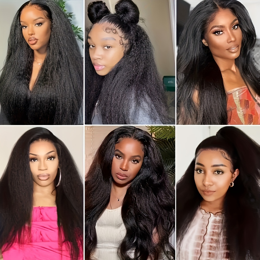 straight clip in hair extensions real human hair clip Temu