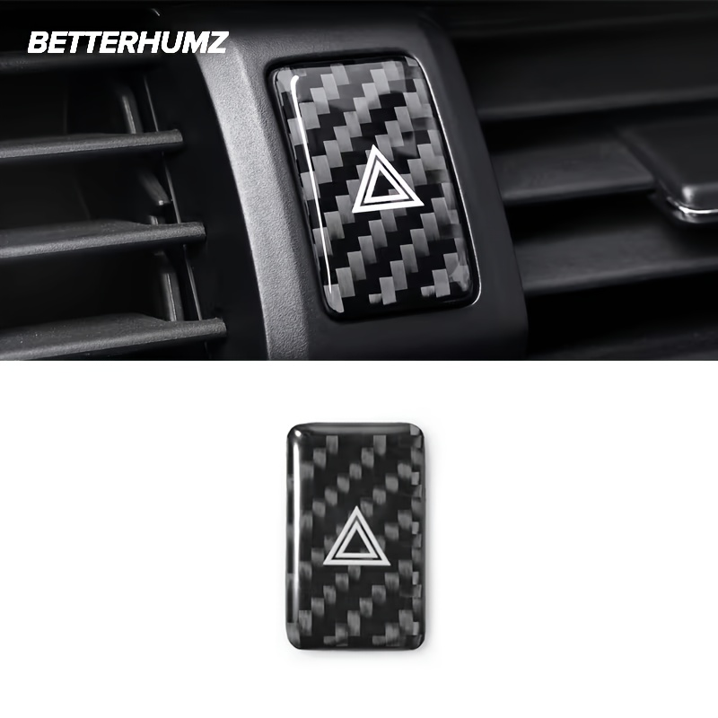 TEMU Suitable For 10th Generation For Civic 2016-2021 Carbon Fiber Car Emergency Warning Button Cover Sticker Interior Modification Accessory