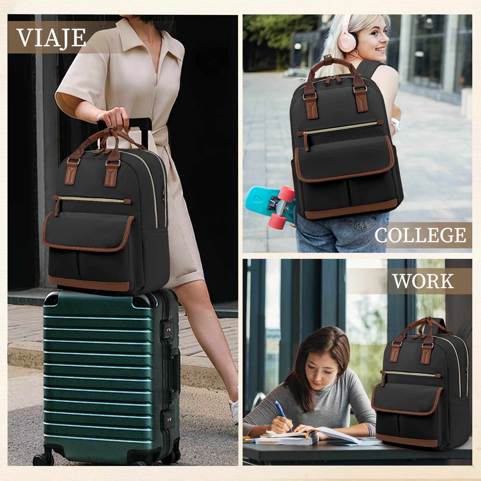 15.6 laptop backpack women& 39 MATEIN Women's 15.6" Backpack, 14 Pockets Water Resistant Reinforced and adjustable shoulder straps provide optimum comfort and fit snugly around your shoulders SYTRAH Leather Laptop Backpack for