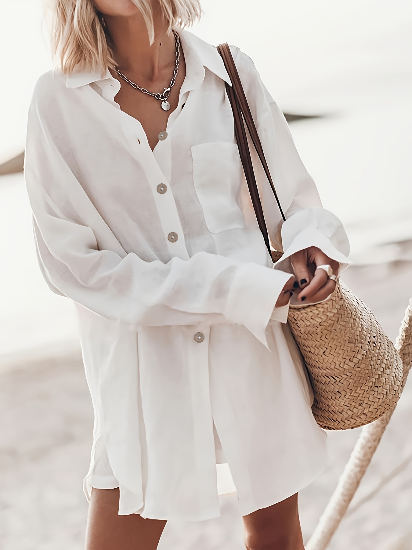 womens loose shirt dress - women's clothing - Temu Austria
