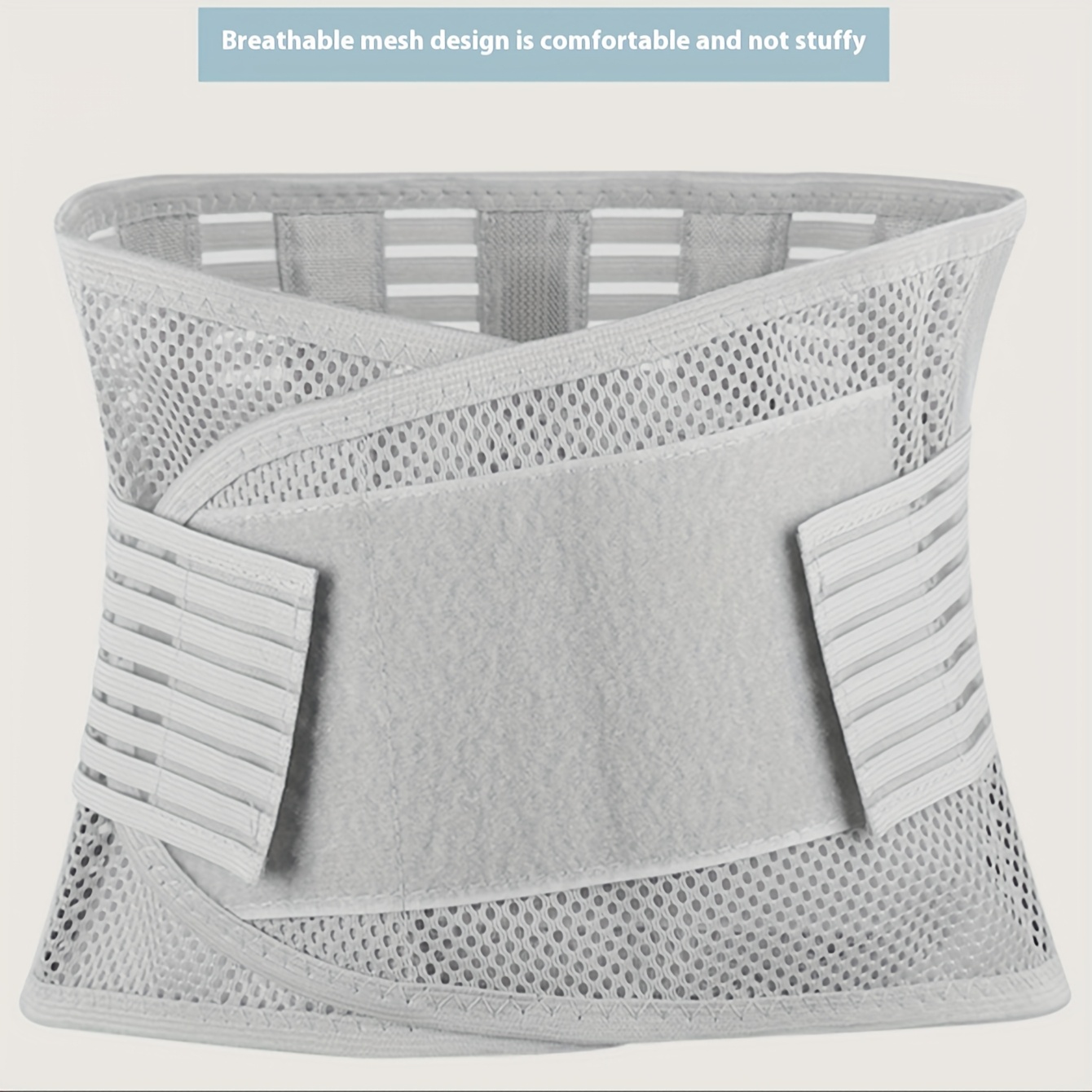 Image of Summer Thin Waist Protection Fish Mesh Widened Waist Protection Belt, Double Pressure Steel Plate Support Belt, Unisex Plastic Belt