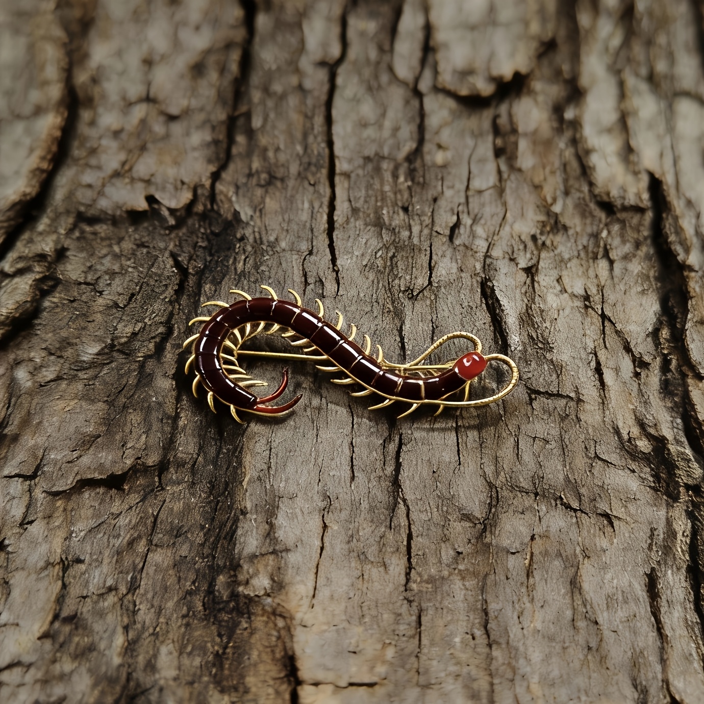 TEMU 1pc Centipede Brooch Colorful Millipede Matching Accessory Retro Pendant High Aesthetic Gift Z48