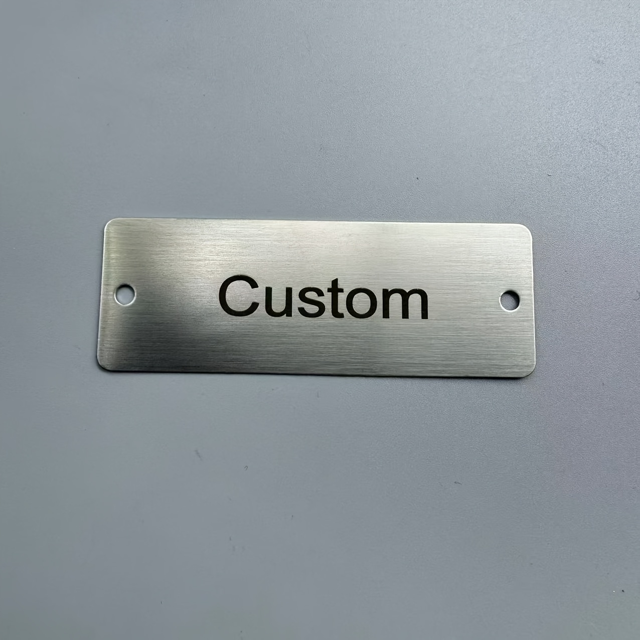 TEMU Custom 1pc Stainless Steel Nameplates Suitable For Home, Office, Luggage, And Wine Box Wall Decorations, Personalized Laser Engraved