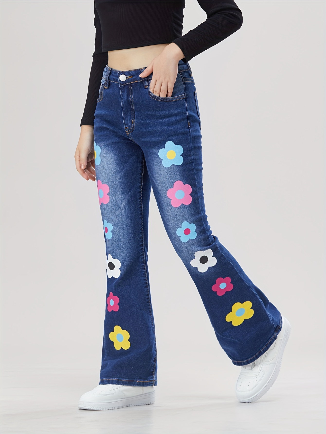 Kalinga Ashok PantalÃ³n Campana Negro Zara Azul Vaqueros Campana