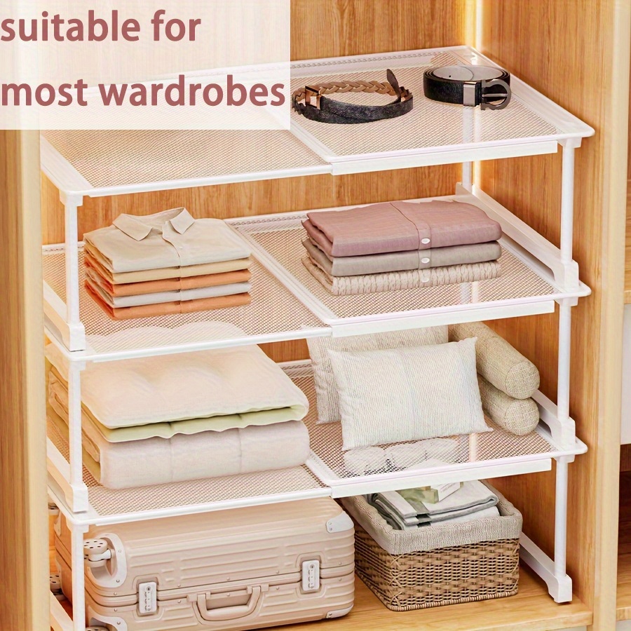 Timate P3 Organizer Per Armadio In Metallo - 4 Aste E 6 Ripiani Regolabili, Nero, Da 180 A 270 Cm