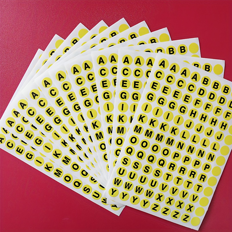 Image of 10 Sheets 1170pcs A To Z Round Self Adhesive Alphabet Stickers Labels Signs Multipurpose Small Letter Stickers