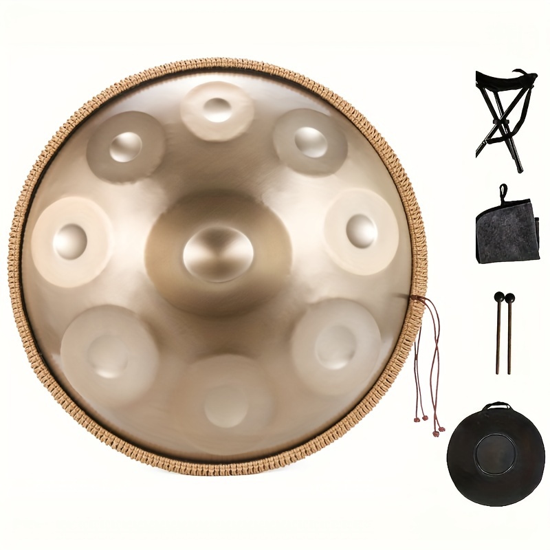 Amazon | ハンドパン d マイナー 打楽器（ゴールド - 432hz - 12