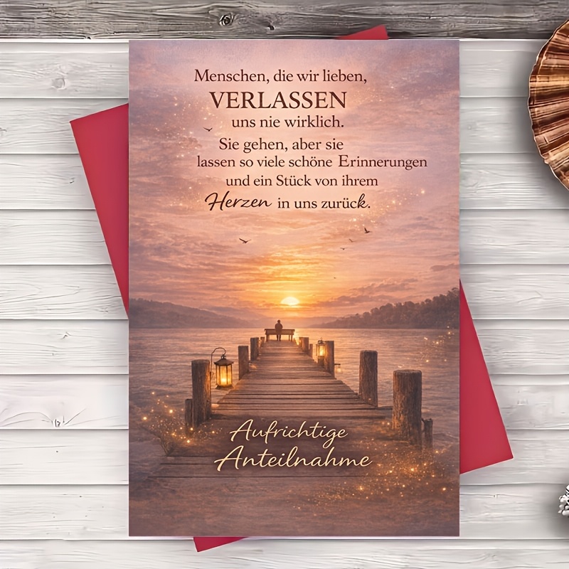 Image of 1 Envelope And 1 Greeting Card Sympathy Card For Loss Of 1 Memorial Condolence Card For