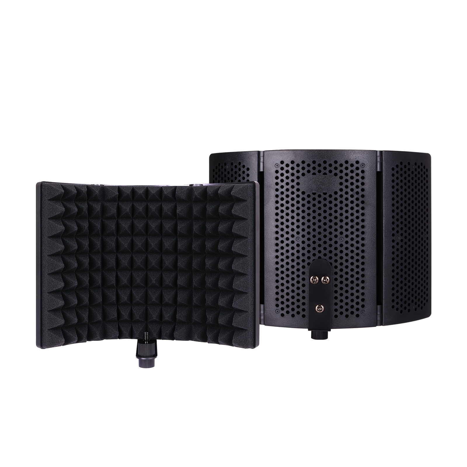 TEMU Écran insonorisant acoustique pour microphone d'enregistrement professionnel, pare-vent pliable à trois panneaux, panneau insonorisant réducteur