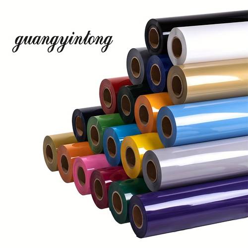 12 x 7ft vinyl roll heat transfer vinyl for t shirts fabric pillow iron on vinyl for all cutter machine permanent vinyl easy to cut